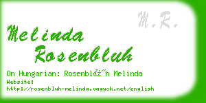 melinda rosenbluh business card